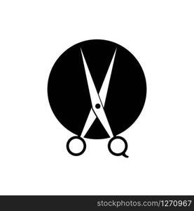 scissors illustration logo vector design