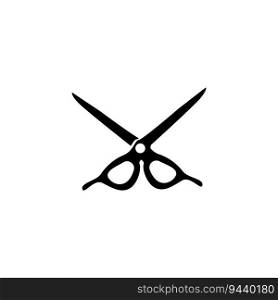 Scissors Logo, Cutting Tools Vector, Barbershop Razor Scissors Simple Design, Illustration Template Icon