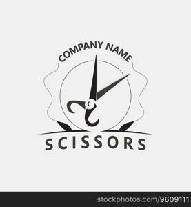 Scissors Logo Design Icon Template. Modern simple design. barbers tools and barbershop. Vector Illustration