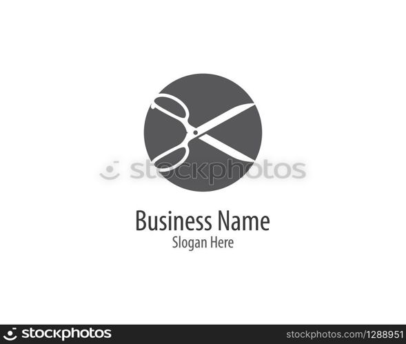 Scissors Logo Icon template vector illustration