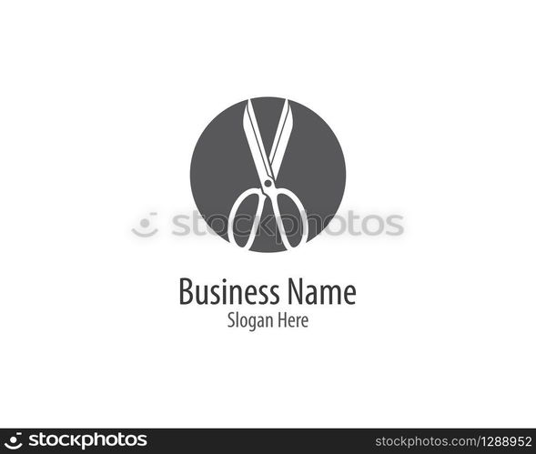 Scissors Logo Icon template vector illustration