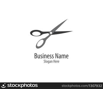 Scissors logo template vector icon illustration design