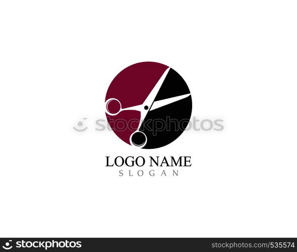 Scissors logo vector icon design