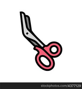scissors medical color icon vector. scissors medical sign. isolated symbol illustration. scissors medical color icon vector illustration