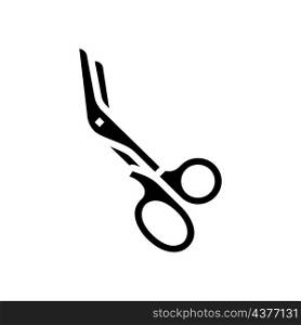 scissors medical glyph icon vector. scissors medical sign. isolated contour symbol black illustration. scissors medical glyph icon vector illustration
