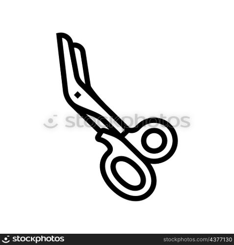 scissors medical line icon vector. scissors medical sign. isolated contour symbol black illustration. scissors medical line icon vector illustration