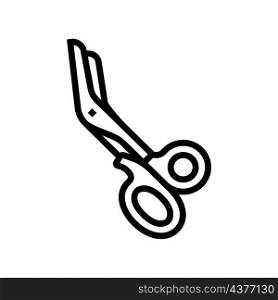 scissors medical line icon vector. scissors medical sign. isolated contour symbol black illustration. scissors medical line icon vector illustration