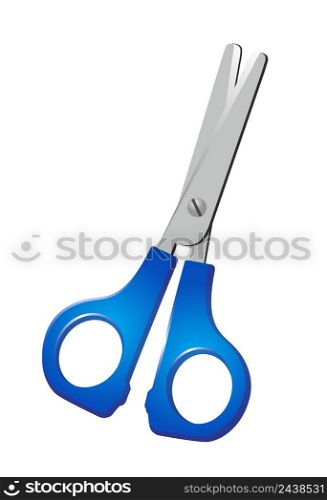 Scissors realistic vector illustration. Stationery concept. Design element for banners, posters, leaflets and brochures.