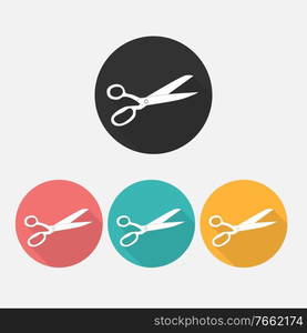 Scissors silhouette Icon Isotared on White Background. Vector Illustration EPS10. Scissors silhouette Icon Isotared on White Background. Vector Illustration