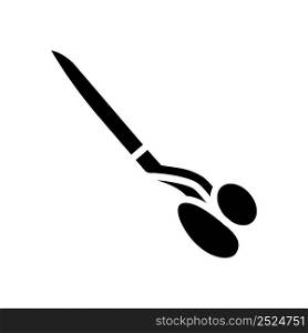 scissors tool glyph icon vector. scissors tool sign. isolated contour symbol black illustration. scissors tool glyph icon vector illustration