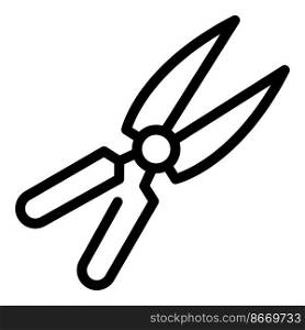 Scissors tool icon outline vector. Trimmer grass. Plant cutter. Scissors tool icon outline vector. Trimmer grass