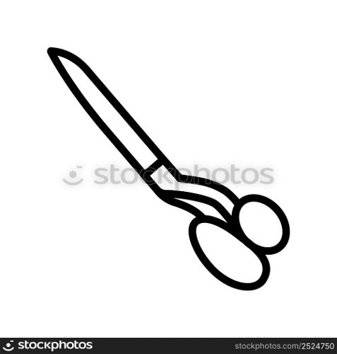 scissors tool line icon vector. scissors tool sign. isolated contour symbol black illustration. scissors tool line icon vector illustration