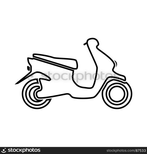 Scooter black icon .