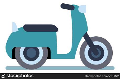 Scooter icon. City motor vehicle side view isolated on white background. Scooter icon. City motor vehicle side view