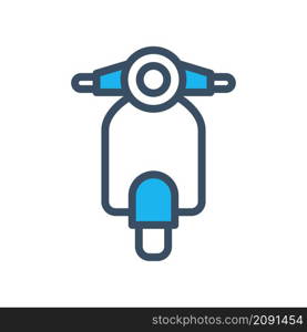 scooter icon flat design