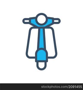 scooter icon flat design
