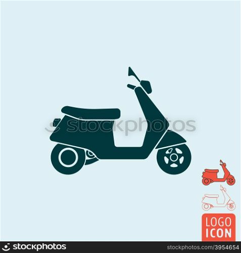 Scooter icon isolated. Scooter icon. Scooter symbol. Retro scooter icon isolated. Vector illustration