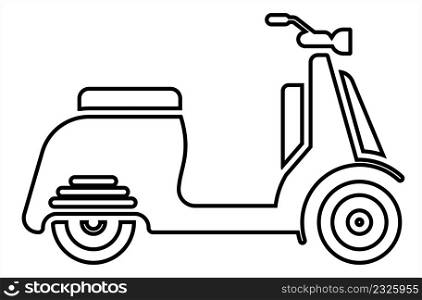 Scooter Icon, Motor Scooter Icon Vector Art Illustration