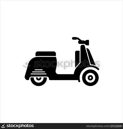 Scooter Icon, Motor Scooter Icon Vector Art Illustration
