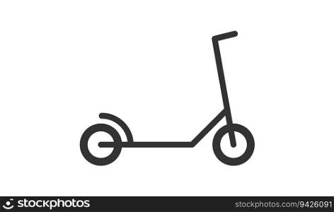 Scooter icon on light background. Eco transport symbol. Kick scooter, delivery, electric scooter, healthy lifestyle. Outline, flat and colored style. Flat design. Vector illustration. Scooter icon on light background. Eco transport symbol. Kick scooter, delivery, electric scooter, healthy lifestyle. Outline, flat and colored style. Flat design. 
