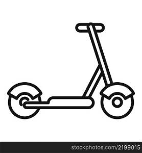 Scooter icon outline vector. Kick transport. Electric bike. Scooter icon outline vector. Kick transport
