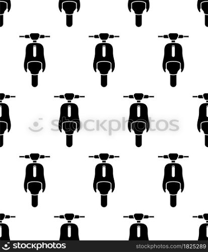 Scooter Icon Seamless Pattern, Motor Scooter Icon Vector Art Illustration