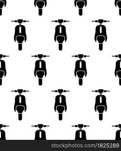 Scooter Icon Seamless Pattern, Motor Scooter Icon Vector Art Illustration