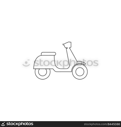 Scooter line icon, vector sign outline, linear pictogram style isolated on white. Shipping symbol, logo illustration. Editable strokes. Pixel perfect graphics