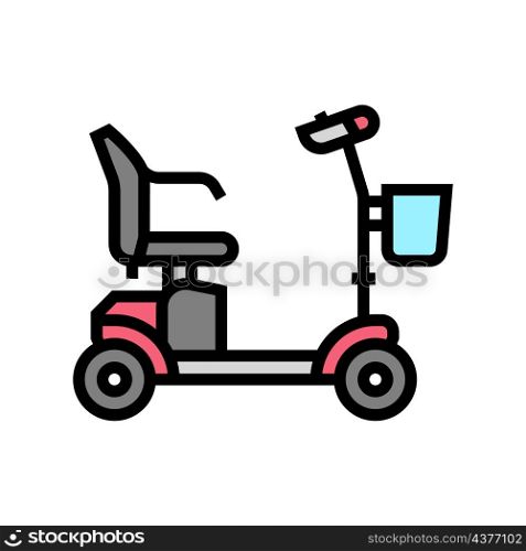scooter medical drive color icon vector. scooter medical drive sign. isolated symbol illustration. scooter medical drive color icon vector illustration