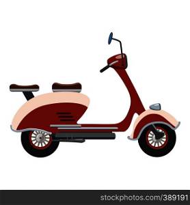 Scooter motorbike icon. Cartoon illustration of motorbike vector icon for web design. Scooter motorbike icon, cartoon style