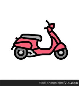 scooter transport color icon vector. scooter transport sign. isolated symbol illustration. scooter transport color icon vector illustration