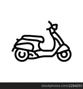 scooter transport line icon vector. scooter transport sign. isolated contour symbol black illustration. scooter transport line icon vector illustration