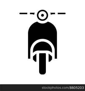 scooter transport vehicle glyph icon vector. scooter transport vehicle sign. isolated symbol illustration. scooter transport vehicle glyph icon vector illustration