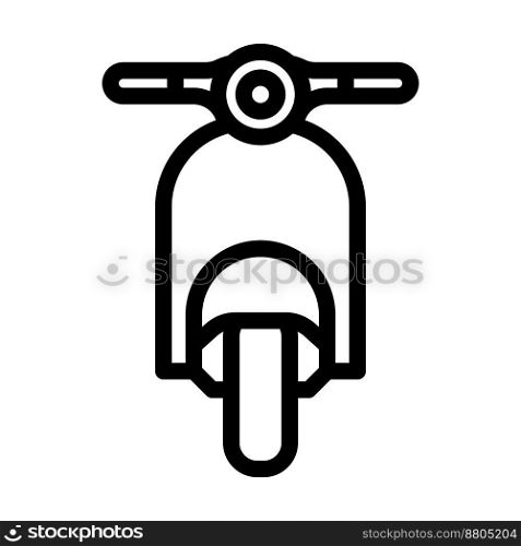 scooter transport vehicle line icon vector. scooter transport vehicle sign. isolated contour symbol black illustration. scooter transport vehicle line icon vector illustration