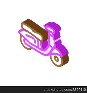 scooter vehicle isometric icon vector. scooter vehicle sign. isolated symbol illustration. scooter vehicle isometric icon vector illustration