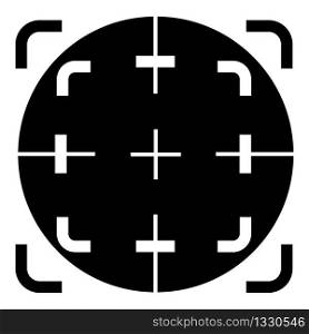 Scope crosshair icon. Simple illustration of scope crosshair vector icon for web design isolated on white background. Scope crosshair icon, simple style