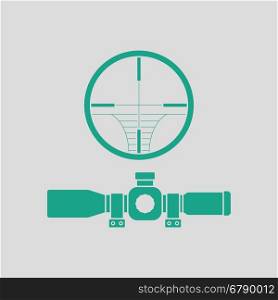 Scope icon. Gray background with green. Vector illustration.