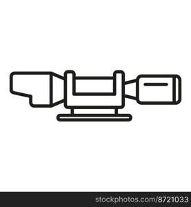 Scope sight icon outline vector. Rifle gun. Cross eye. Scope sight icon outline vector. Rifle gun