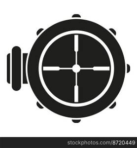 Scope sight icon simple vector. Rifle gun. Cross eye. Scope sight icon simple vector. Rifle gun
