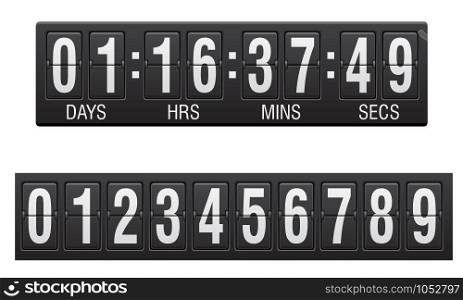 scoreboard countdown timer vector illustration isolated on white background