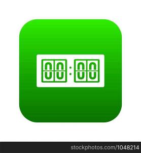 Scoreboard icon digital green for any design isolated on white vector illustration. Scoreboard icon digital green