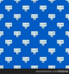 Scoreboard pattern repeat seamless in blue color for any design. Vector geometric illustration. Scoreboard pattern seamless blue