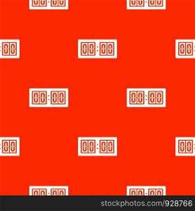 Scoreboard pattern repeat seamless in orange color for any design. Vector geometric illustration. Scoreboard pattern seamless