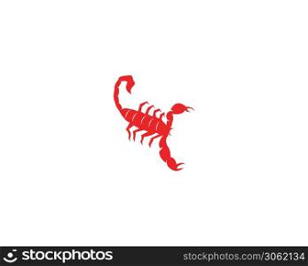 Scorpion icon and symbol vector illustration on white background