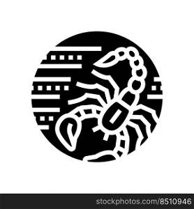 scorpion zodiac glyph icon vector. scorpion zodiac sign. isolated symbol illustration. scorpion zodiac glyph icon vector illustration