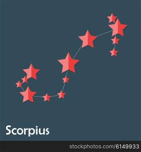 Scorpius Zodiac Sign of the Beautiful Bright Stars Vector Illustration EPS10. Scorpius Zodiac Sign of the Beautiful Bright Stars Vector Illust