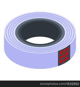 Scotch tape adhesive icon. Isometric of scotch tape adhesive vector icon for web design isolated on white background. Scotch tape adhesive icon, isometric style