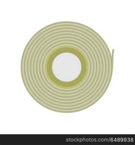 Scotch Tape Vector Icon in Flat Style Design. Scotch tape vector icon in flat style. Office supplies, tools and instruments. Illustration for application button pictograms, infogpaphics elements, logo, web design. Isolated on white background