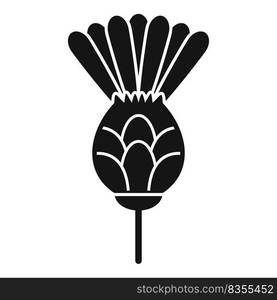 Scotland thistle icon simple vector. Flower plant. Circle cirsium. Scotland thistle icon simple vector. Flower plant