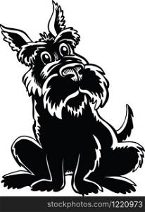 Scottish Terrier Cartoon Vector Illustration